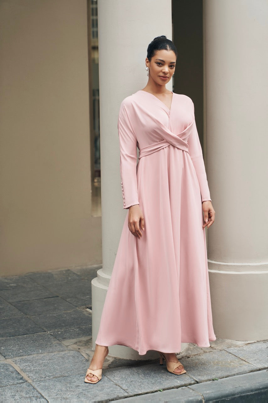 Tuscany Maxi Dress - Mauve Dresses Ameera Modest Wear 