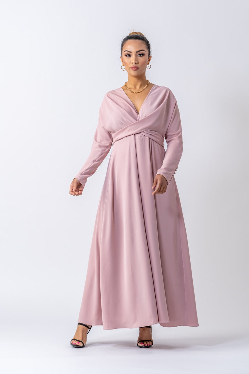 Tuscany Maxi Dress- Mauve Ameera Modest Wear 