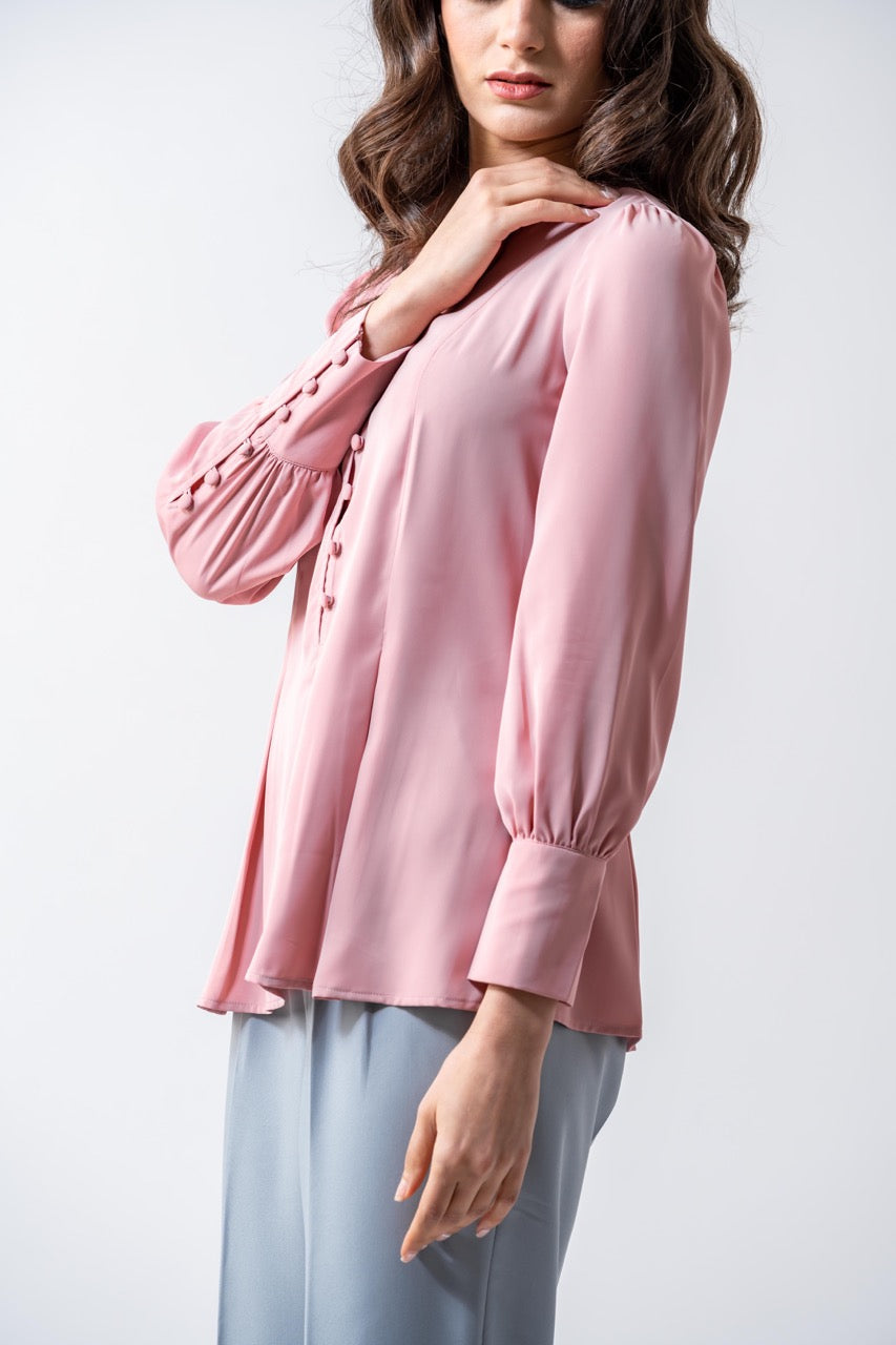 Flores Top- Taffy Pink Ameera Modest Wear 