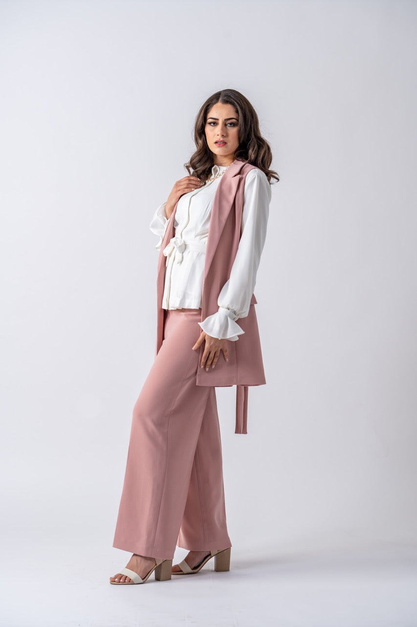 Panama Maxi Vest- Blush Pink Ameera Modest Wear 
