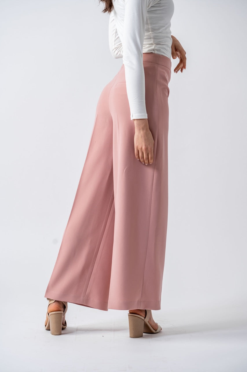 Milano Palazzo Pants- Blush Pink Ameera Modest Wear 