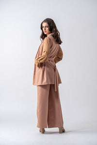 Thumbnail for Panama Maxi Vest- Classic Beige Ameera Modest Wear 