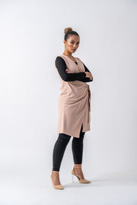 Thumbnail for Lima Wrap Maxi Vest- Sand Ameera Modest Wear 