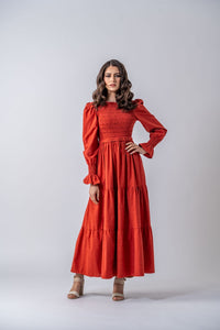 Thumbnail for Santorini Linen Maxi Dress- Rouge Ameera Modest Wear 
