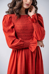 Thumbnail for Santorini Linen Maxi Dress- Rouge Ameera Modest Wear 