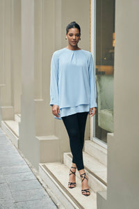 Zumi Collection, LLC > Women's Clothing > Oversized Cotton Tunic Sky Blue