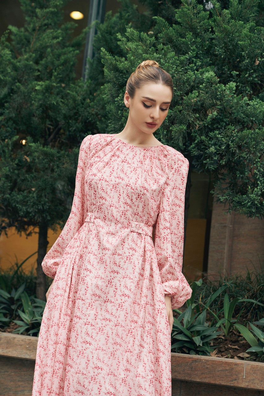 Florence Chiffon Maxi Dress - Floral Dresses Ameera Modest Wear 