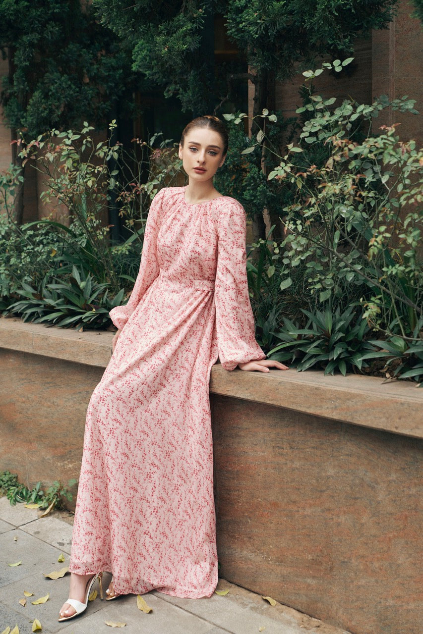 Florence Chiffon Maxi Dress - Floral Dresses Ameera Modest Wear 