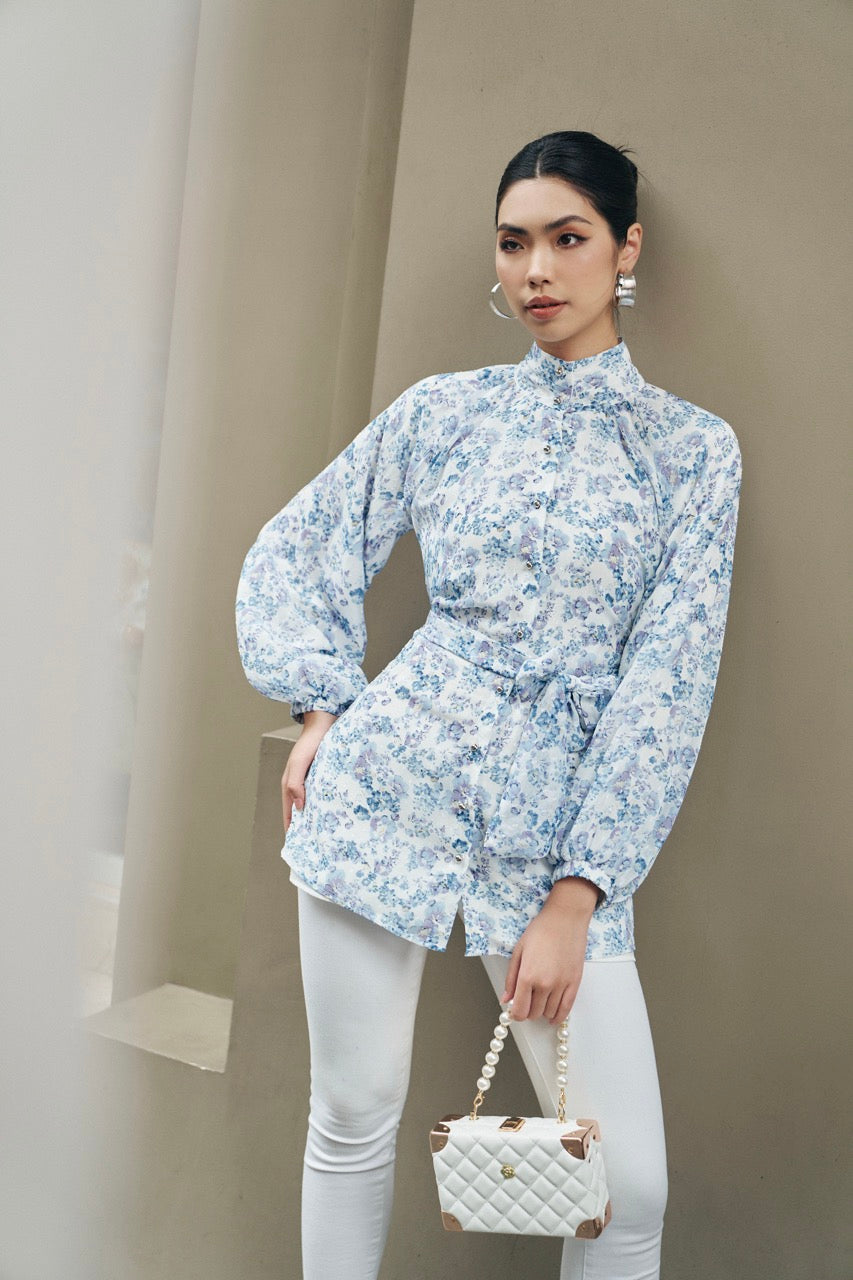 Mazunte Tunic - Floral Shirts & Tops Ameera Modest Wear 