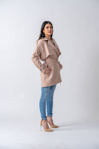 Thumbnail for Sienna Premium Trench Coat- Classic Beige Ameera Modest Wear 
