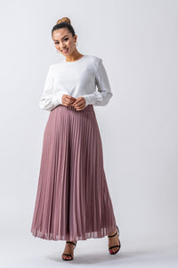 Thumbnail for Sydney Chiffon Maxi Skirt- Mauve Ameera Modest Wear 