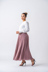 Thumbnail for Sydney Chiffon Maxi Skirt- Mauve Ameera Modest Wear 