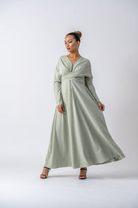 Thumbnail for Tuscany Maxi Dress- Sage Green Ameera Modest Wear 