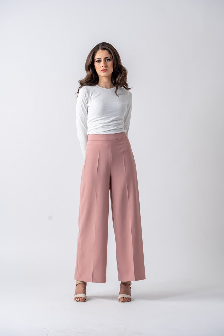 Alexander McQueen - Blush Pink Tailored Pants Sz 6 – Current Boutique