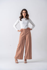 Thumbnail for Milano Palazzo Pants- Rosie Beige Ameera Modest Wear 