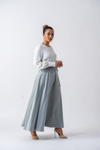 Thumbnail for Belgrado Maxi Vest- Slate Grey Ameera Modest Wear 