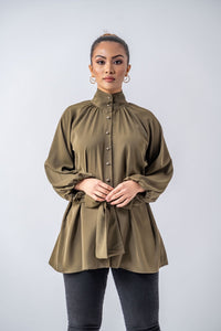 Thumbnail for Mazunte Tunic- Olive Ameera Modest Wear 