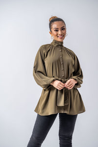 Thumbnail for Mazunte Tunic- Olive Ameera Modest Wear 