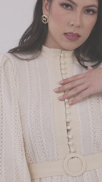 Algarve Cotton Lace Tunic - Cosmic Latte